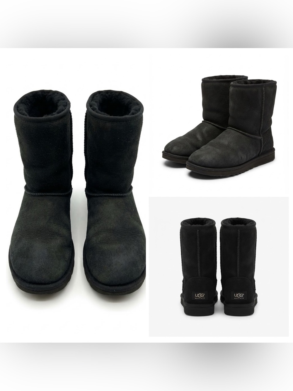 UGG Black Classic Short Boots - Women’s